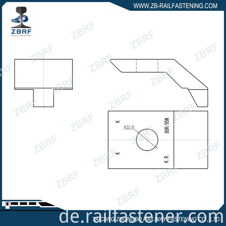 K R Type K Rail Fixing Clip